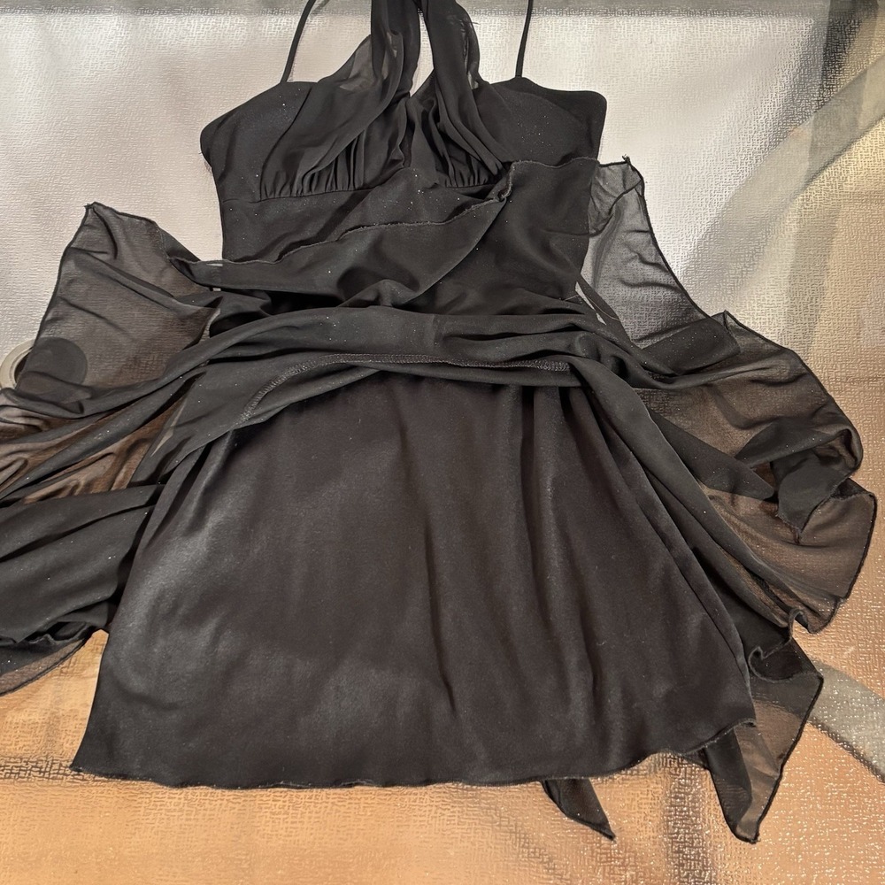 Vintage Y2K Taboo Halter Dress Womens Small Whimsigoth Fairy Grunge Asymmetric - Picture 4 of 8